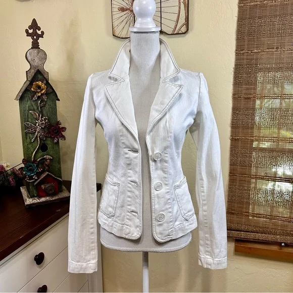 Juicy Couture White Jean Jacket - Picture 1 of 9